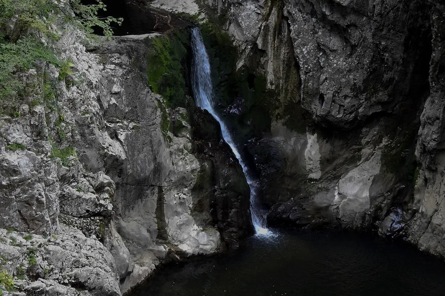 Underground watercourse of the Reka River inside Škocjan Caves